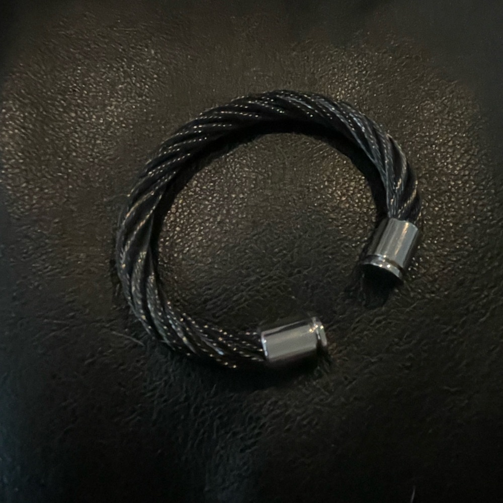 David Yurman black cuff braclet